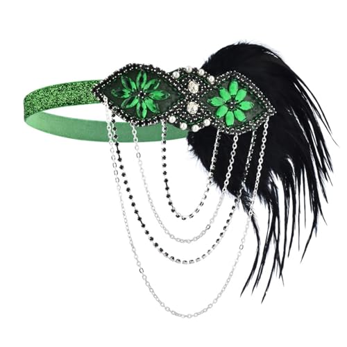 Federn Kopfbedeckung Federn Stirnbandklapper Kopfbedeckung Kopfbekleidung Mode 1920er Haarzubehör Für Party von Zqxnt
