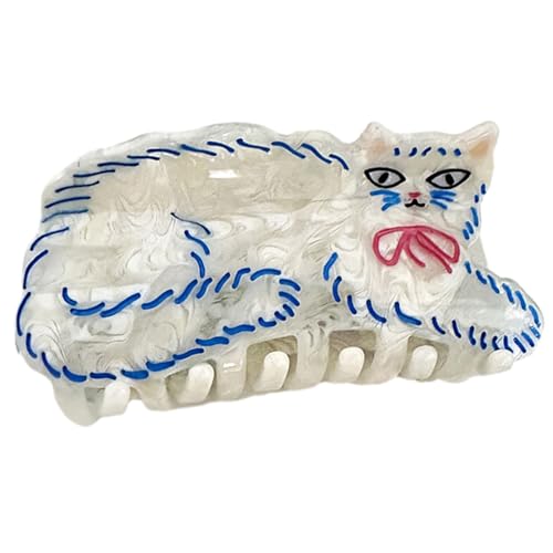 Fischmuster Kätzchen Große Haarkrallen Krallen Haarkiefer Clip Kätzchen Haarfangen Barrettes Pferdeschwanzhalter Haare Requisiten von Zqxnt