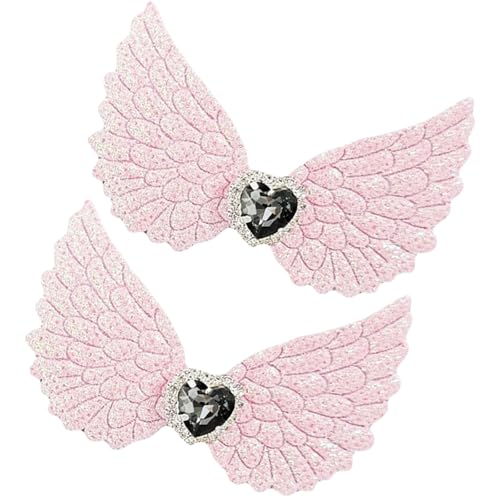 Flügel Haarnadel Süße Herzhaarclip Glitzerte Elegante 2000er Jahre Trend Herz Bündel Kopfbedeckung Süßer Balletcore Trend von Zqxnt