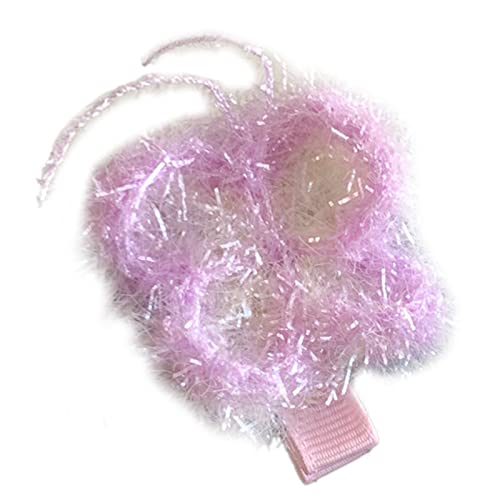 Frauen Mädchen Schmetterlinge Haarnadel Süße Seitenclip Süße Flauschige Haarnadel Geschenk Glitzer Haare Barrettes Haarzubehör von Zqxnt