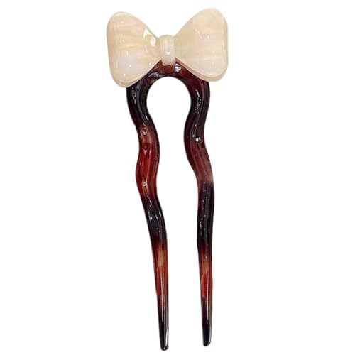 French Bowknot Usthaped Hair Pin Für Mädchen Acetat Haarthaar Haare Kamm Mode Haarstyling Accessoires Für Freizeitkleidung von Zqxnt
