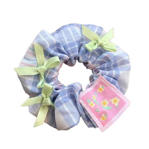 Frühlingshaarkrawatte Mit Bogenknotenabziehbildern Elastischer Gitter Haare Risshaarseile Frau Pferdeschwanz Haarkrawatte Für Mädchen Geschenk von Zqxnt