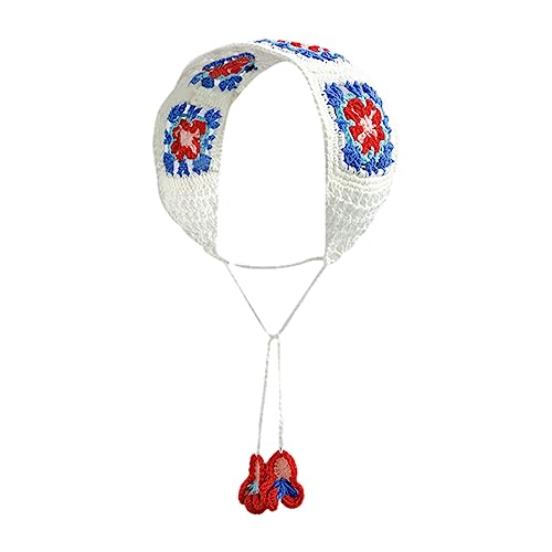 Häkeln Stirnband Hohl Aus Haar Kerchief Binden Sie Den Kopfgeschoss Ethnic Blumenmuster Turban Für Mädchen Foto Requisiten Zurück von Zqxnt