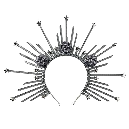 Halos Crown Stirnbänder Harzlegierung Stirnbänder Harz Haar Hoop Nicht Schlupfhaarbänder Für Frauen Mädchen Vintage Kopfbedeckung von Zqxnt