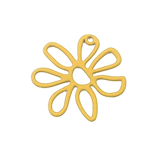 Hohlblume Charme Anhänger Legierungslegierblume Schmuck Schmuck Herstellung Von Handwerksbedarf Für Halskette Ohrringe Armband Herstellung Anhänger Zauber Bunte Blumenform Charm Anhänger von Zqxnt
