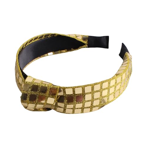 Knotted Stirnband Für Frauen Modische Pailletten Haarthoop Hoher Schädelhaarband Glitzernder Haarhoop Für Formelle Und Tägliche Verwendung von Zqxnt