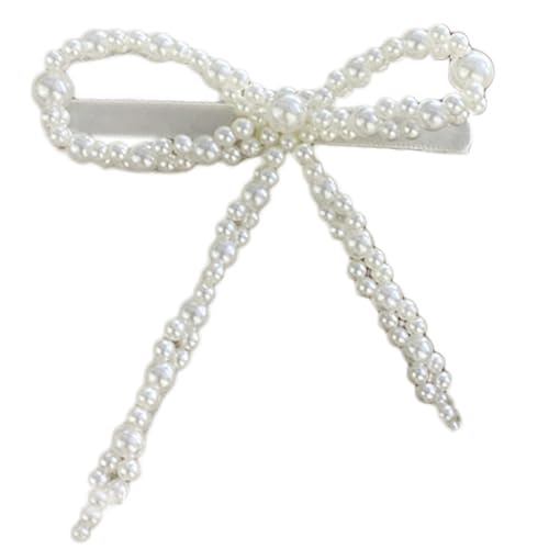 Künstliche Perlen Haarclip Ästhetische Haarbögen Entenbill Clip Side Pin Nonslip Barrettes Frauen Haarforming Werkzeug von Zqxnt
