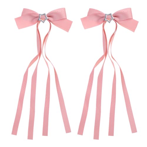 Long Ribbon Stern Haare Haarclip Koreanische Spring Clip Weiblicher Haarhalter Nicht Überrutschen Haare Barrettes Haar Ornament von Zqxnt