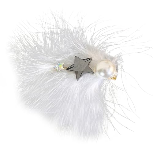 Mädchen Haarclip Funkelnd Haarnadel Bündel Kopfschmuck Haarzubehör Feder Große Kristall Entenbill Clip Haarnadel von Zqxnt