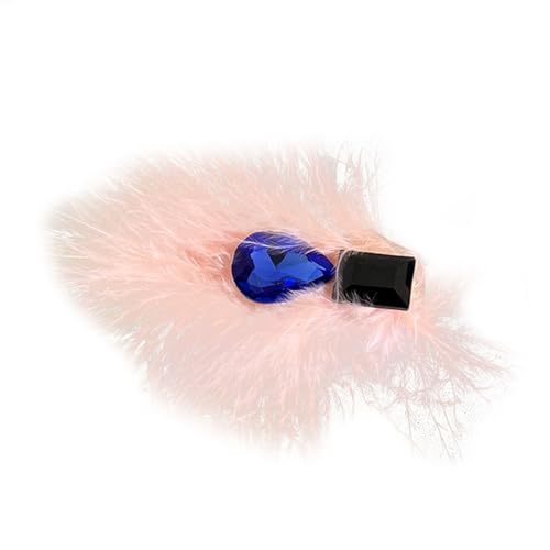 Mädchen Haarclip Funkelnd Haarnadel Bündel Kopfschmuck Haarzubehör Feder Große Kristall Entenbill Clip Haarnadel von Zqxnt