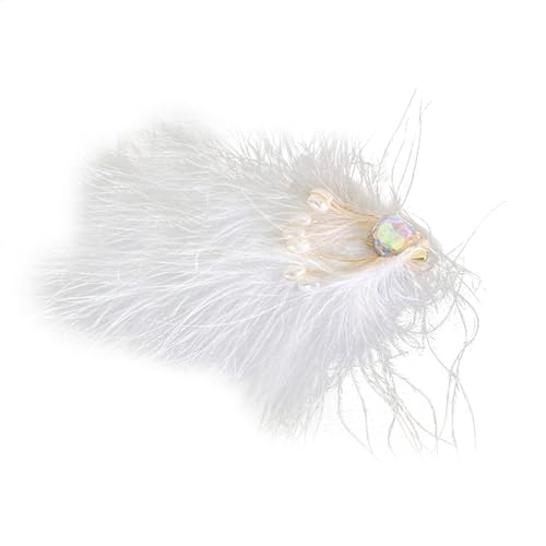 Mädchen Haarclip Funkelnd Haarnadel Bündel Kopfschmuck Haarzubehör Feder Große Kristall Entenbill Clip Haarnadel von Zqxnt