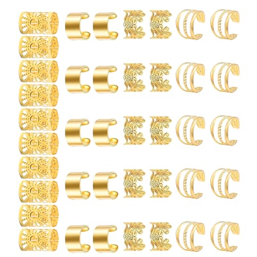 Metal Dreadlock Accessoire Mode Gold Finish Komfortable Musikfestival Haarperlen Für Musikfestivals Und Partys von Zqxnt
