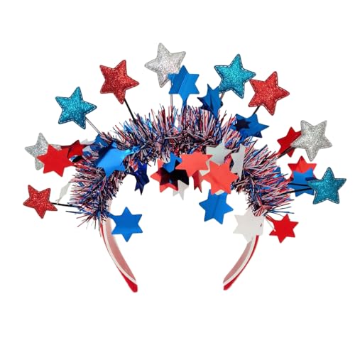 Mode Tricolor Star Stirnbänder Glänzen Stirnbänder Weihnachtsfeier Kopfbedeckung Für Partys Und Tägliche Verschleiß von Zqxnt