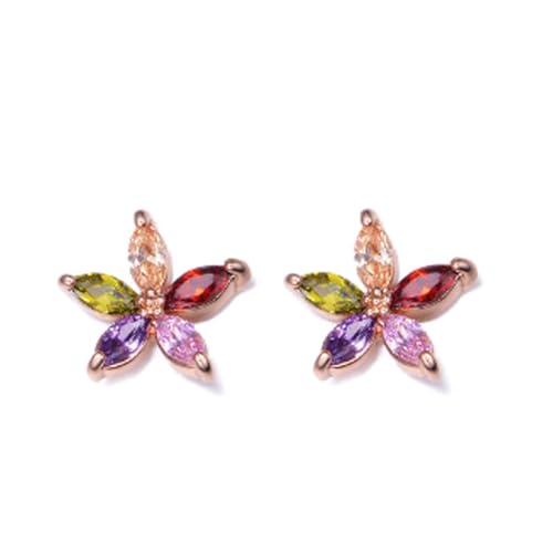 Multicolor Edelsteine Stollen Ohrringe Anspruchsvolles Leichtes Design Für Empfindliche Hauttägliche Verschleiß Sparkly Schmuck Robuste Edelsteine Ohrstolme von Zqxnt