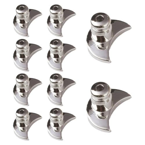 Zqxnt Packung Von 10 Ohrring Rückschlägen Metallmondform Ohrring Rückschläge Für Frauen Unterstützt Schlaffe Ohren Mit Sicheren Verriegelungsdesigns Mondform Ohrringrücken von Zqxnt
