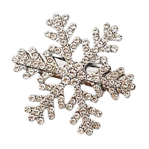 Pelzige Schneeflocke Haare Barrettes Haarclip Süßer Haarnadel Weihnachten Strasshaarclip Weihnachten Für Frauen von Zqxnt