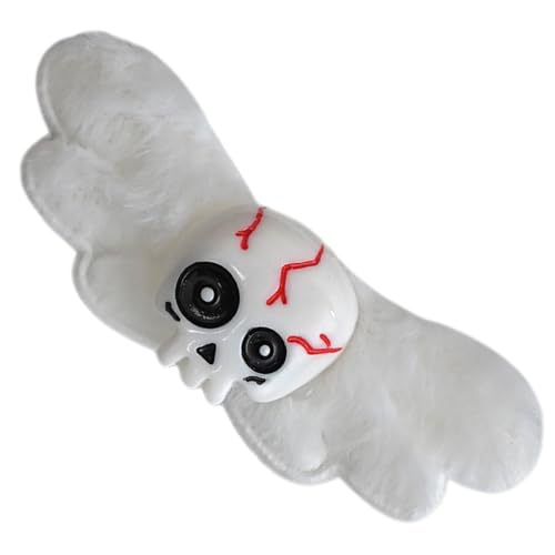 Pelziger Flügelhaarclip Dunkler Balletcore Schädel Dunkle Flat Clip Halloween Haarnadel Dark Elegantes Haarclip Für Bündel von Zqxnt