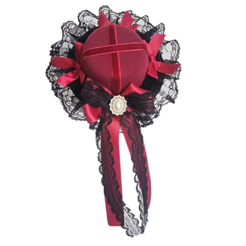 Punk Hair Clip Schleier Anime Barrettes 2000er Jahre Spitze Bowknot Haare Dekore Halloween Themen Requisiten Cosplay Kostümzubehör von Zqxnt
