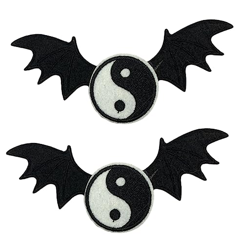 Punk Kopfschmuck Schwarze Halloween Haarclip Fengshui Barrettes Mit Teufel Flügel Coole Mädchen Fledermausflügel Form Gothic Barrettes von Zqxnt