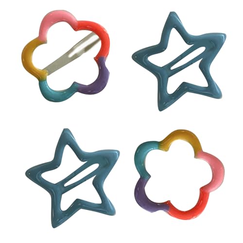 Schöne Mädchen Stern Haare Ästhetische Seitenclip Sidepin Kinder Kopfschmuck Haarnadel Girl Haar Barrettes 4pcs von Zqxnt
