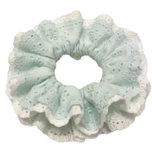 Scrunchies Minz Spitzenwerk Multi Layer Haar Binde Haarseile Scrunchies Kostüm Leckerei Haarbiege Risshaarbindung von Zqxnt