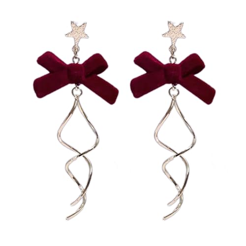 Star Bow Ohrstolf Bowknot Anhänger Dangle Ohrringe Schmuck Samt Schmetterling Ohrwäsche Elegante Accessoire Handgefertigte Geschenke Elegante Bogenknotenohrringe Star Bow Ohrstolf Bowknot Anhänger Dangle Ohrringe Schmuck Samt Schmetterling Ohrwäsche Elegante Accessoire Handgefertigte Geschenke Elegante Bogenknotenohrringe von Zqxnt
