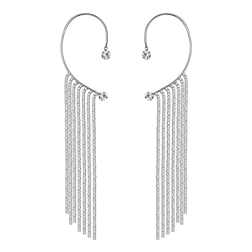 Stilvolle Schmuckohrringe Ohrzähne Wasserfall Funkelnde Quasten Ohrringe Mode Kristall Ohrmanschette Schmuck Für Frauen Dangle Kettenohrringe Für Frauen Manschette von Zqxnt