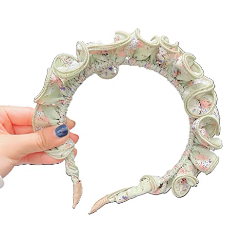 Stirnband Für Frauen Mit Plissiertem Blumenmuster Stirnbänder Nicht Slip Stirnbänder Preppy Haartbänder Geschenkhaarlieferungen von Zqxnt
