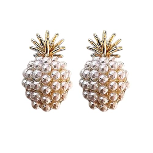 Zarte Ananas Inspirierte Perlenschstene Stilvolle Ananas Perlen Stollen Ohrringe Ohr Schmuck Für Modern von Zqxnt