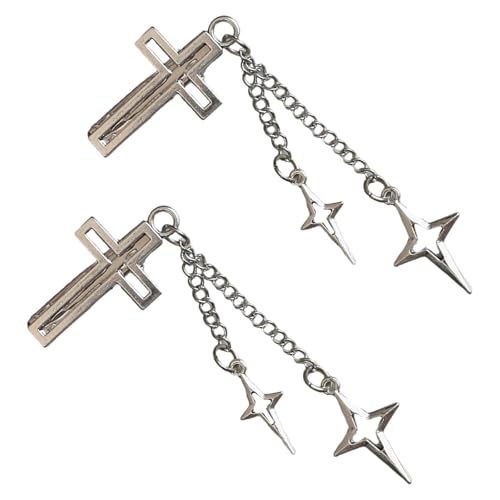 Zarte Haarnadel Bündel Clip Star Headwear Openwork Elegant 2000er Trendkreuze Und Star Anhänger Für Mädchen Frauen von Zqxnt