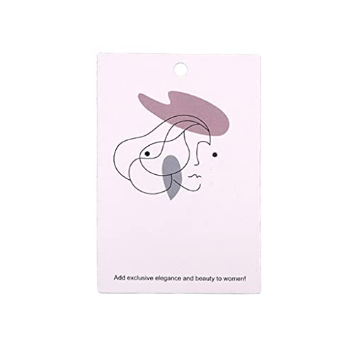 Zqxnt 100 Blätter Ohrring Halskettenkarte Papier Elegante Frauen Muster Ohrring Displaykarte Für Ohrringe Schmuck Display Lieferungen Halskette Displaykarten von Zqxnt
