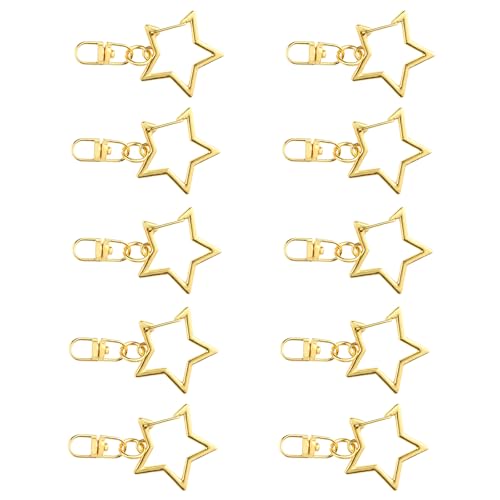 Zqxnt 10pieces Stern Geformte Schlüsselbund Aus Legierungsstrukturschlüsselring Erkenntnis von Zqxnt