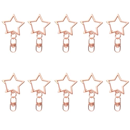 Zqxnt 10pieces Stern Geformte Schlüsselbund Aus Legierungsstrukturschlüsselring Erkenntnis von Zqxnt