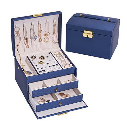 Zqxnt 3 Schicht Frauen Schmuckschachtel Schmuck Stagerbox Organisator Tragbarer Reiselschmuck Für Gehäuse Ohrringe Halskette Box Schmuck Aufbewahrungsbox von Zqxnt
