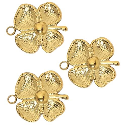 Zqxnt 3pcs Robuster Edelstahlblumenzauber Mit Goldbeschichtung Dekoration Für Schmuckprojekte Und Modeaccessoires Mode Frauen von Zqxnt