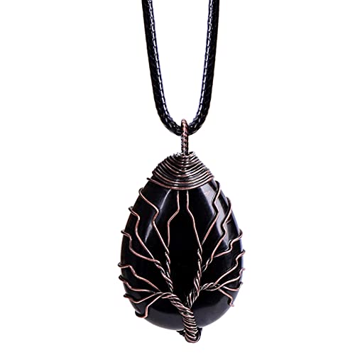 Zqxnt Anhänger Halskette Wassertropfen Form Halskette Kristallstein Halskette Handherstellung Schmuck Frauen Halskette Geschenk Für Frauen Mädchen Wasser Tropfen Anhänger Halskette von Zqxnt