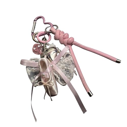 Zqxnt Ballettschuhschlüsselkette Mit Spitzen Bogenknoten Handgefertigtes Schlüsselriss Telefonkettenbeutel Rucksack Origination Für Mädchen Und Frauen Weiche PU Stoff Keychain Zqxnt Ballettschuhschlüsselkette Mit Spitzen Bogenknoten Handgefertigtes Schlüsselriss Telefonkettenbeutel Rucksack Origination Für Mädchen Und Frauen Weiche PU Stoff Keychain von Zqxnt