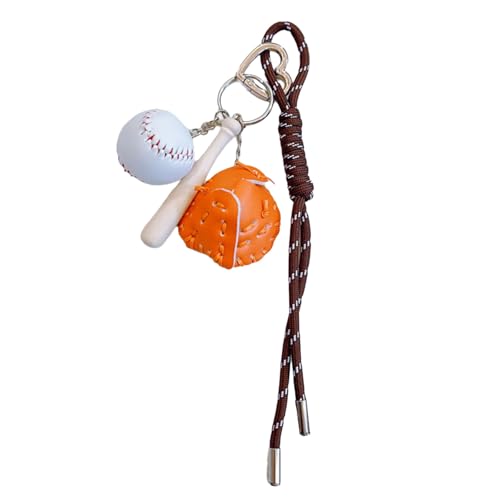 Zqxnt Baseballschlüsselring Mit Holzfledermaus Und Pu Lederhandschuh Charme Einzigartiger Tasche Anhänger Handtasche Charme Handgefertigtes Sportzubehör Baseballliebhaber Anwesend von Zqxnt