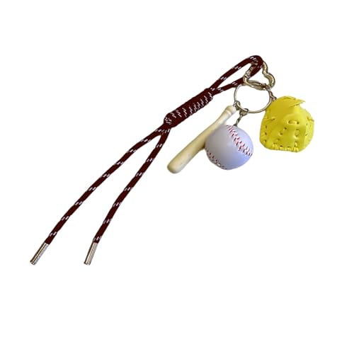 Zqxnt Baseballschlüsselring Mit Holzfledermaus Und Pu Lederhandschuh Charme Einzigartiger Tasche Anhänger Handtasche Charme Handgefertigtes Sportzubehör Baseballliebhaber Anwesend von Zqxnt