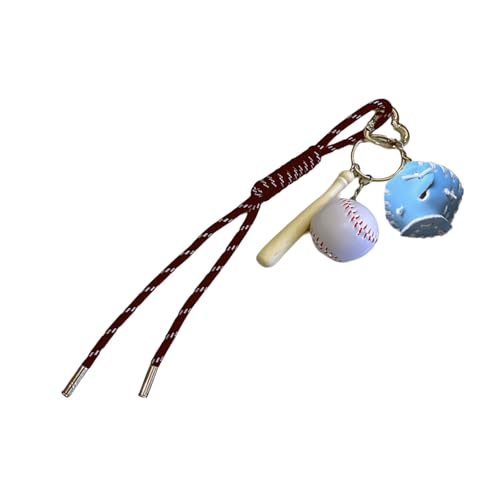 Zqxnt Baseballschlüsselring Mit Holzfledermaus Und Pu Lederhandschuh Charme Einzigartiger Tasche Anhänger Handtasche Charme Handgefertigtes Sportzubehör Baseballliebhaber Anwesend von Zqxnt