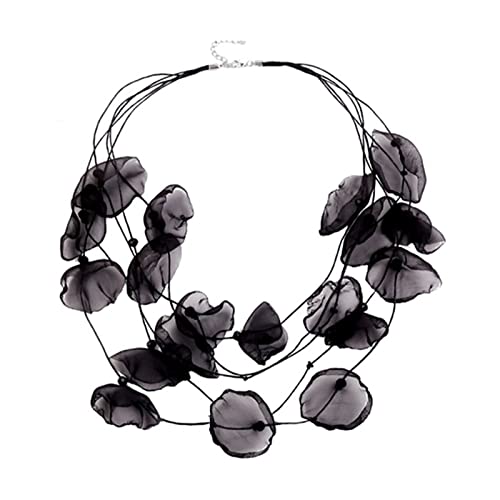 Zqxnt Beach Halskette Multilayer Übertriebene Blütenblätter Pendellanhänger Halskette CHOKER SKAVILE Kette Feiertagsgeschenke Schmuck Multilayer Halskette Für Frauen von Zqxnt