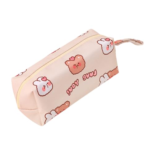 Zqxnt Cartoon Canvas Bleistift Hülle Tragbare Stift Organisatoren Tasche Reißverschlüsse Stiftbeutel Reisekosmetiktasche Für Schülerinnen Frauen Bären Bleistift von Zqxnt