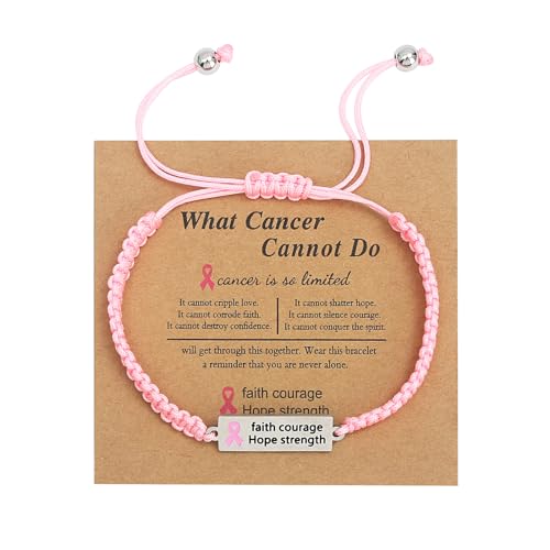 Zqxnt Charm-Armbänder mit Aufschrift "Faith Hope Courage Strength", Brustkrebs, Bewusstseinsband, Damen-Schmuck-Accessoire Zqxnt Charm-Armbänder mit Aufschrift "Faith Hope Courage Strength", Brustkrebs, Bewusstseinsband, Damen-Schmuck-Accessoire von Zqxnt