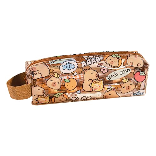 Zqxnt Clear Cartoon Bleistift Gehäuse Wasserfestes Reißverschluss Stiftstiftbeutel Stift Organisatoren Reisen Make Up Tasche Für Studentische Frauen Bleistift Fall von Zqxnt
