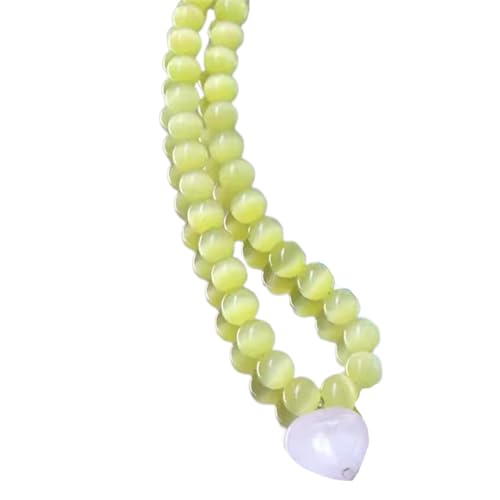 Zqxnt Delicate Heart Charme Halskette Perlen Schlüsselblikaner Kette Frauen Halschain Modezubehör Für Tägliche Verschleißdaten Und Partys Spezielle Anlass Halskette von Zqxnt
