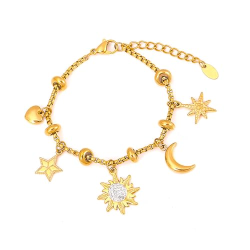 Zqxnt Delikates Armband Schmuck Einzigartige Strasssteine ​​Eingelieferte Pendellarmband Einstellbarer Handgelenk Kettenschmuck Für Frauen Soziale Sammelschmuck von Zqxnt