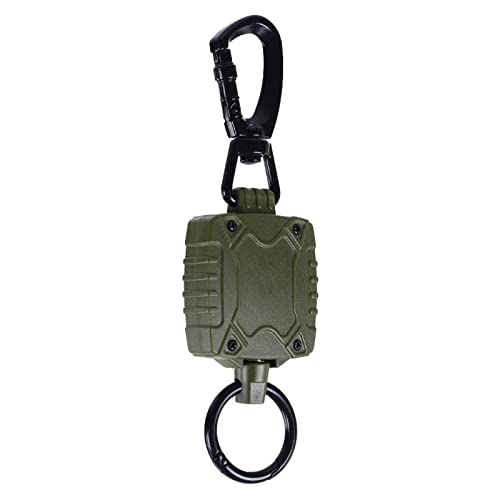 Zqxnt Einziehbare Schlüsselkette Hochleistungsschlüsselhalter Gürtelclip Mit Carabiner Schlüsselbad Abzeichenrollen 23.62 ”Stahl Retractable Nabelschnur Key Roll Lanyard Lanyard von Zqxnt