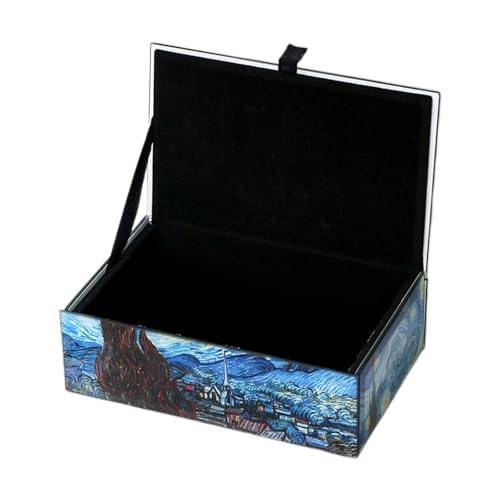 Zqxnt Elegant Sternenmusterte Schmuckhalterglas Überdachter Schmuckbehälter Für Frauen Und Mädchen Stilvolle Accessoires Schachtel Klarer Deckel Schmuck Showcase von Zqxnt