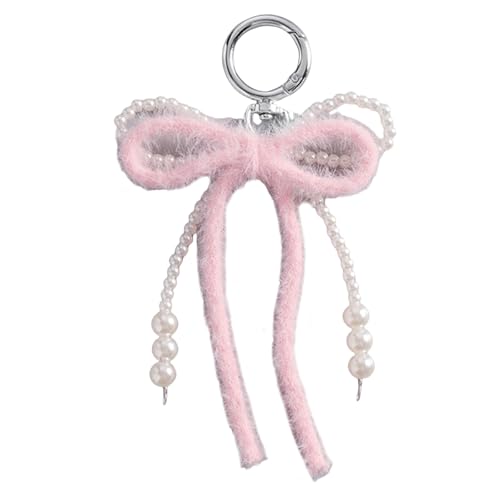 Zqxnt Eleganter Schmetterlingsknoten Anhänger Schlüsselbund Buntes Bogenknoten Schlüsselring Handgefertigte Tasche Charme Accessoire Für Mode Enthusiasten Süßer Einfacher Schlüsselbund von Zqxnt