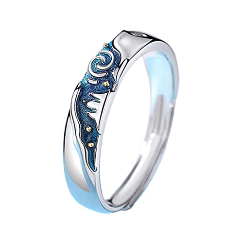 Zqxnt Fashion Starry Paar Für Frauen Roman Verstellbarer Student Birthday Schmuck Juwelen Starry von Zqxnt